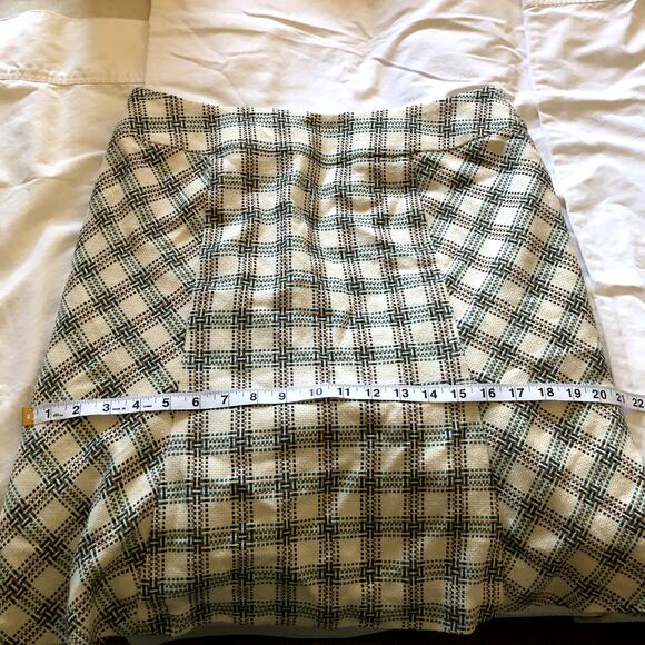 Ann Taylor Loft Basket Weave Plaid A-Line Skirt, Sz 10 - Picture 6 of 8